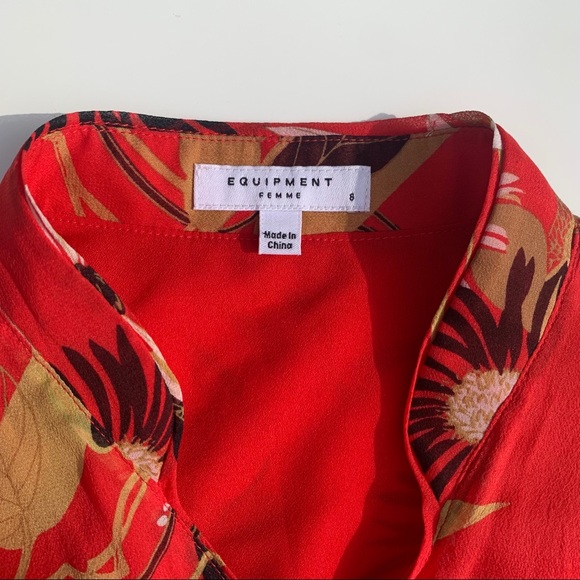 EQUIPMENT Andrese Floral Silk Wrap Dress | 8 | NEW - Picture 9 of 16